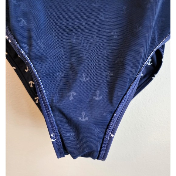 Nip Tuck Slimming Tummy Control Nautical Navy One Piece Swimsuit - Size 4 - Picture 14 of 15
